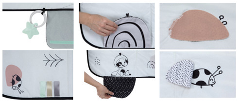 TINY LOVE TL12086000 Mata edukacyjna / podróżna XL DECOR  czarno/biała