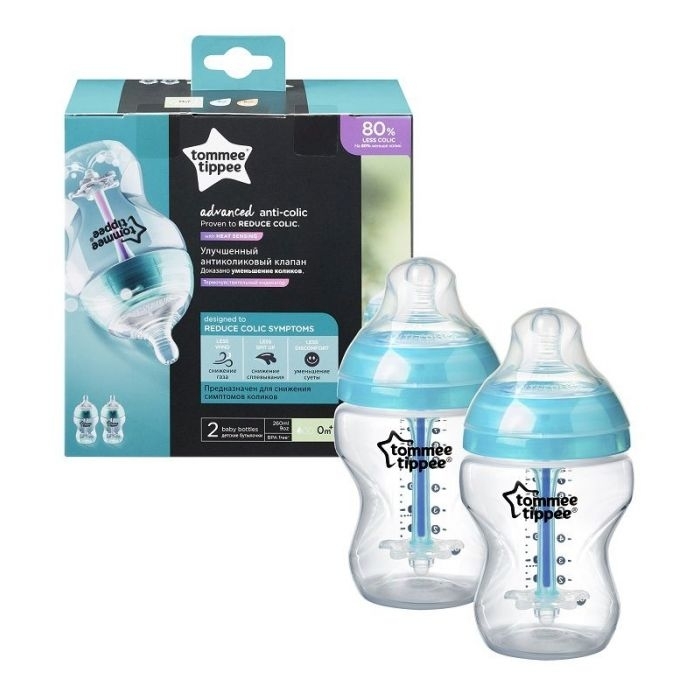 TOMMEE TIPPEE TTP 42252586  42252587 Butelka plastikowa 260 ml 2-pak antykolkowa