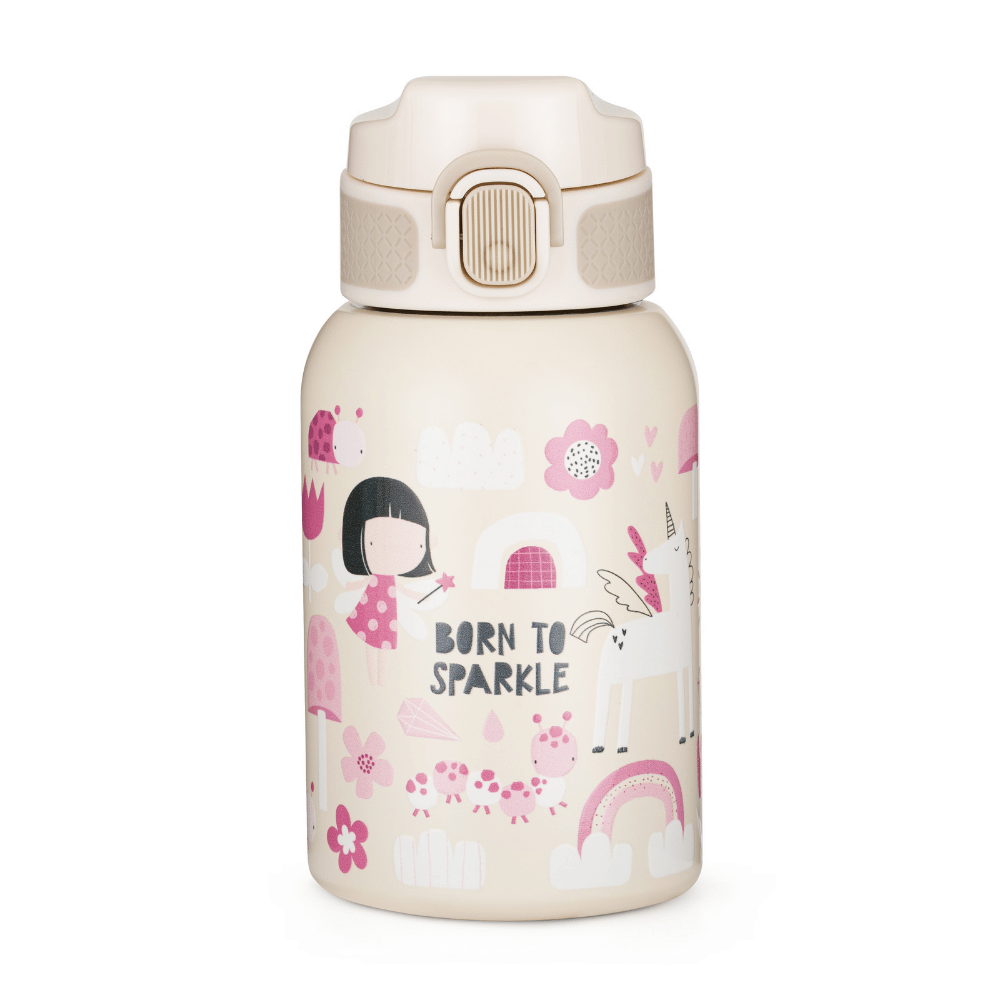 PETITE&MARS 150380 Butelka termiczna ze stali nierdzewnej ze słomką 350ml