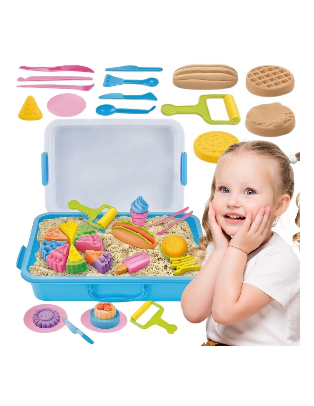 WOOPIE 54795 Stolik z piaskiem kinetycznym 1,2 kg