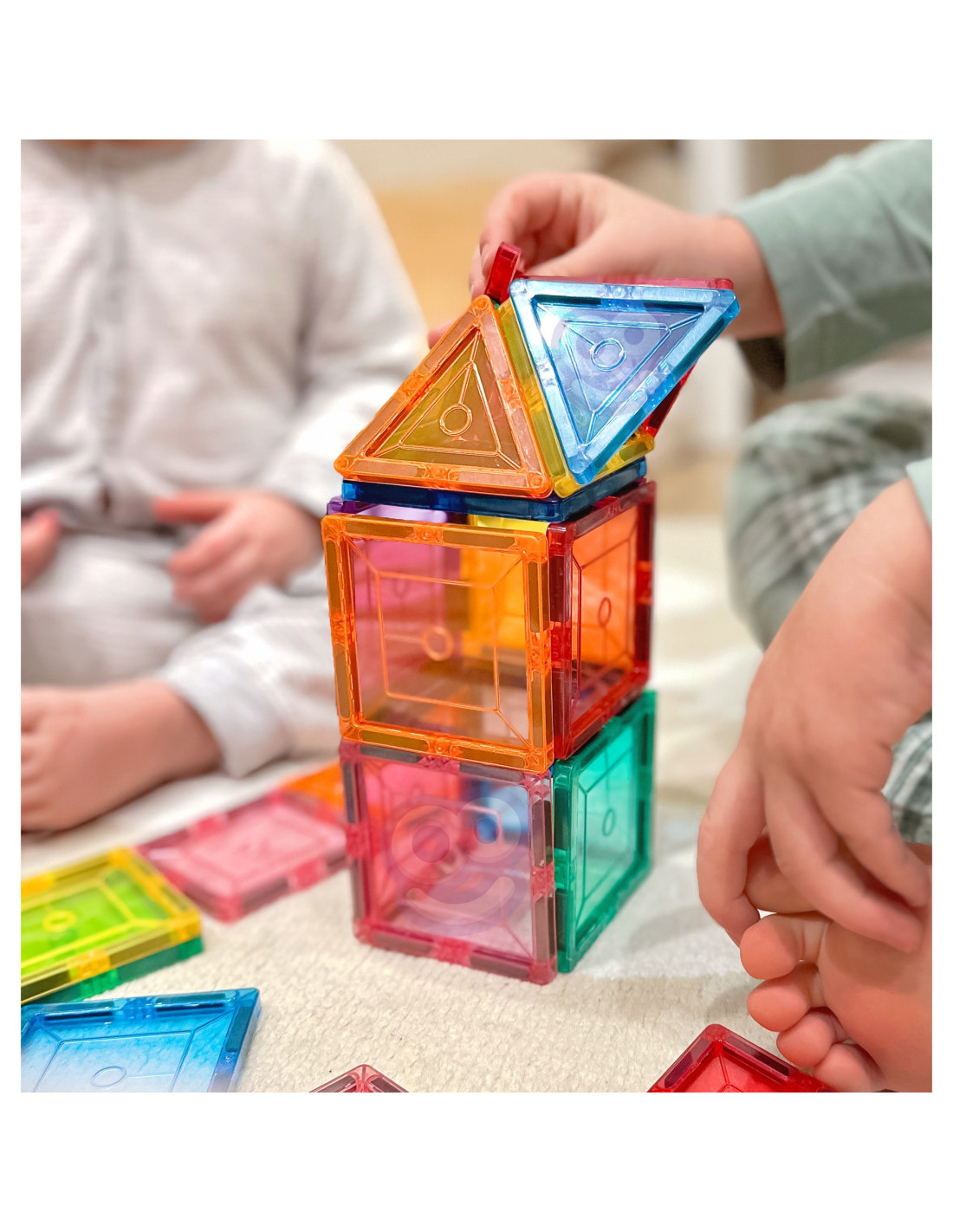 WOOPIE 49973 Magnetyczne klocki konstrukcyjne Montessori