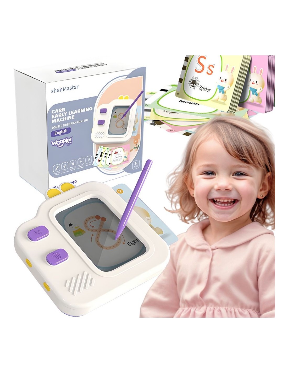 WOOPIE 58359 Tablet graficzny znikopis do nauki rysowania