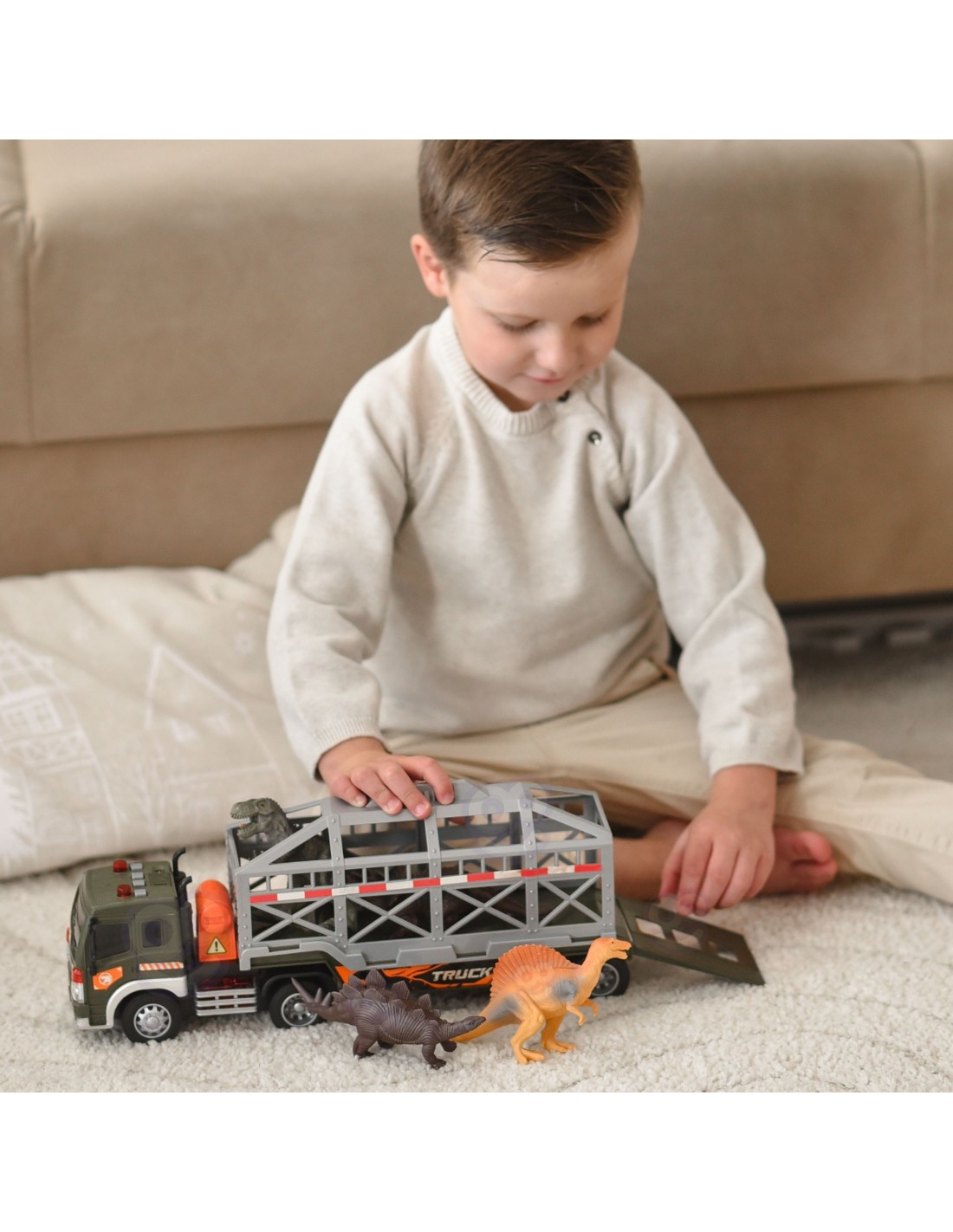 WOOPIE 57505 Ciężarówka transporter Dinozaur z dźwiękiem