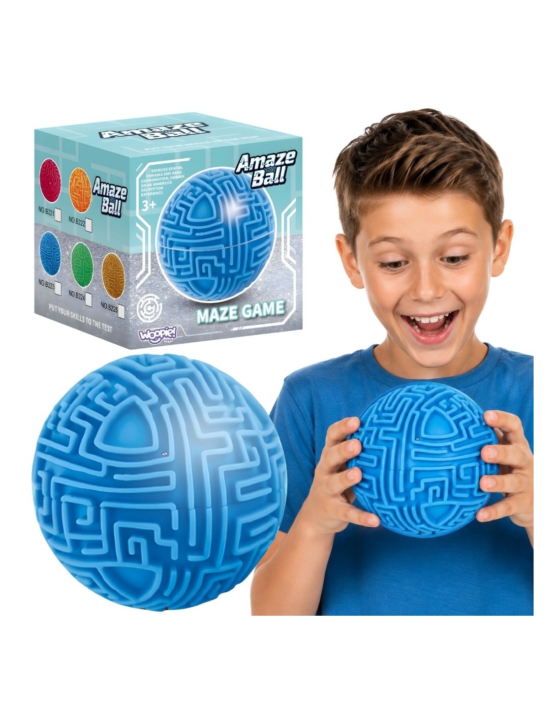 WOOPIE 58632 Niebieska kula - labirynt 3D gra zręcznościowa
