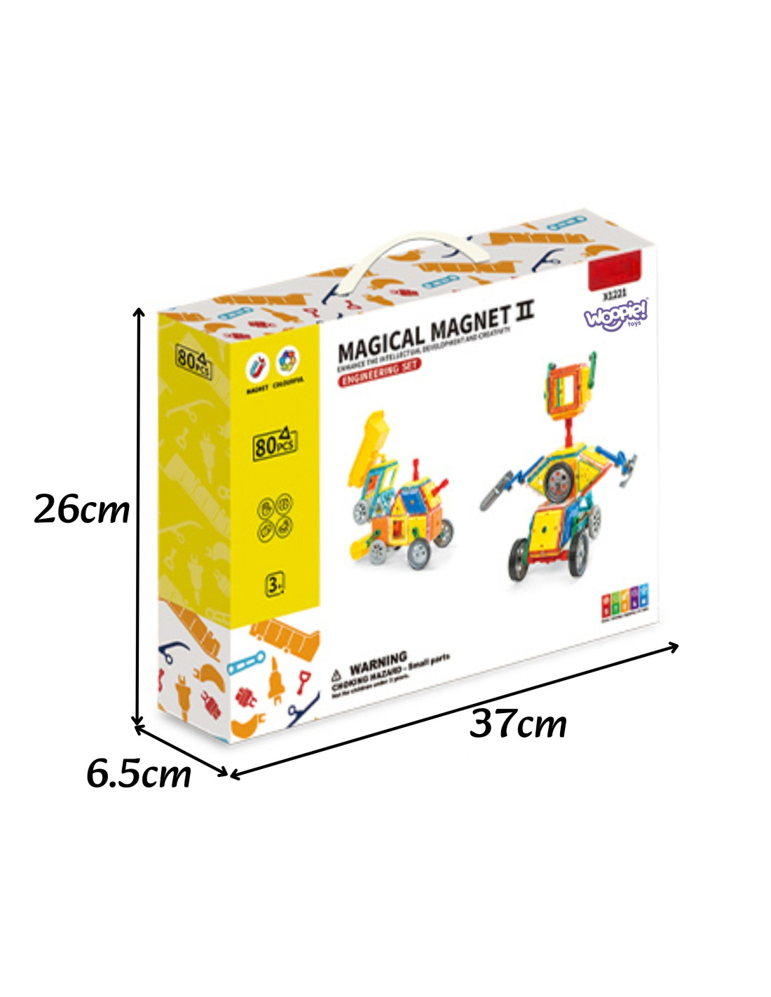 WOOPIE 55051 Klocki magnetyczne konstrukcyjne Pojazdy