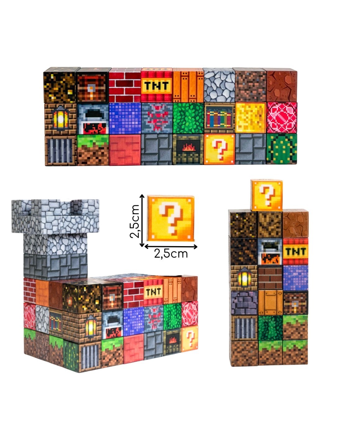 WOOPIE 55914 Klocki magnetyczne konstrukcyjne Sześciany 3D 63 el.