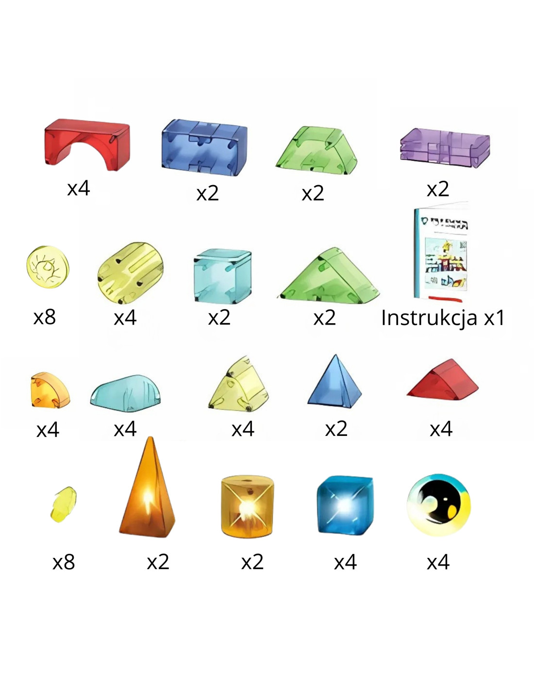 WOOPIE 54887 Klocki magnetyczne 63 el.