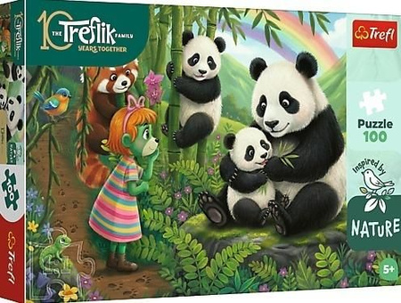 TREFL 16595 Puzzle 100 Pandy / Rodzina Treflików