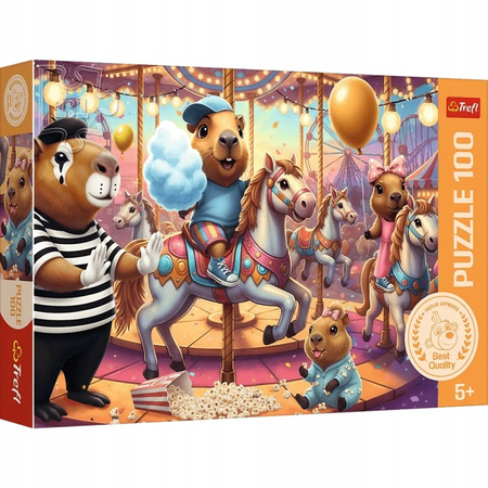 TREFL 16566 Puzzle 100 Kapibary na wakacjach