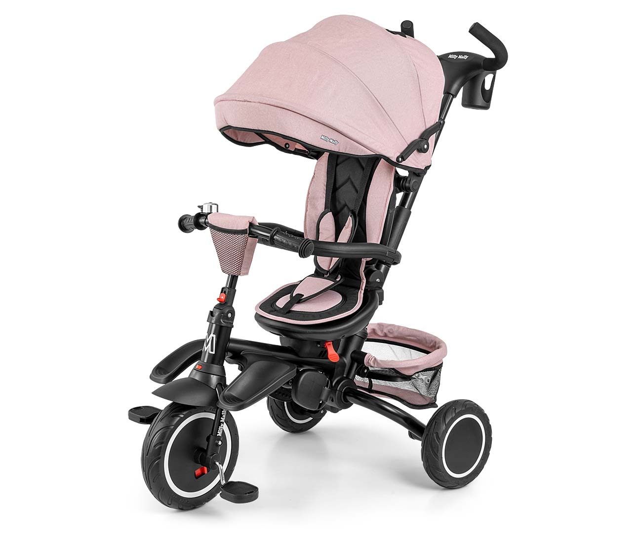 MILLY MALLY 6191 Rowerek trójkołowy Stanley Rubber New Pink