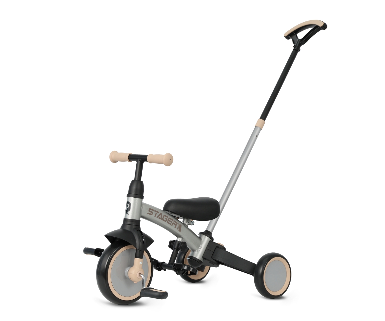MILLY MALLY 6280 Rowerek trójkołowy Stager 3w1 silver