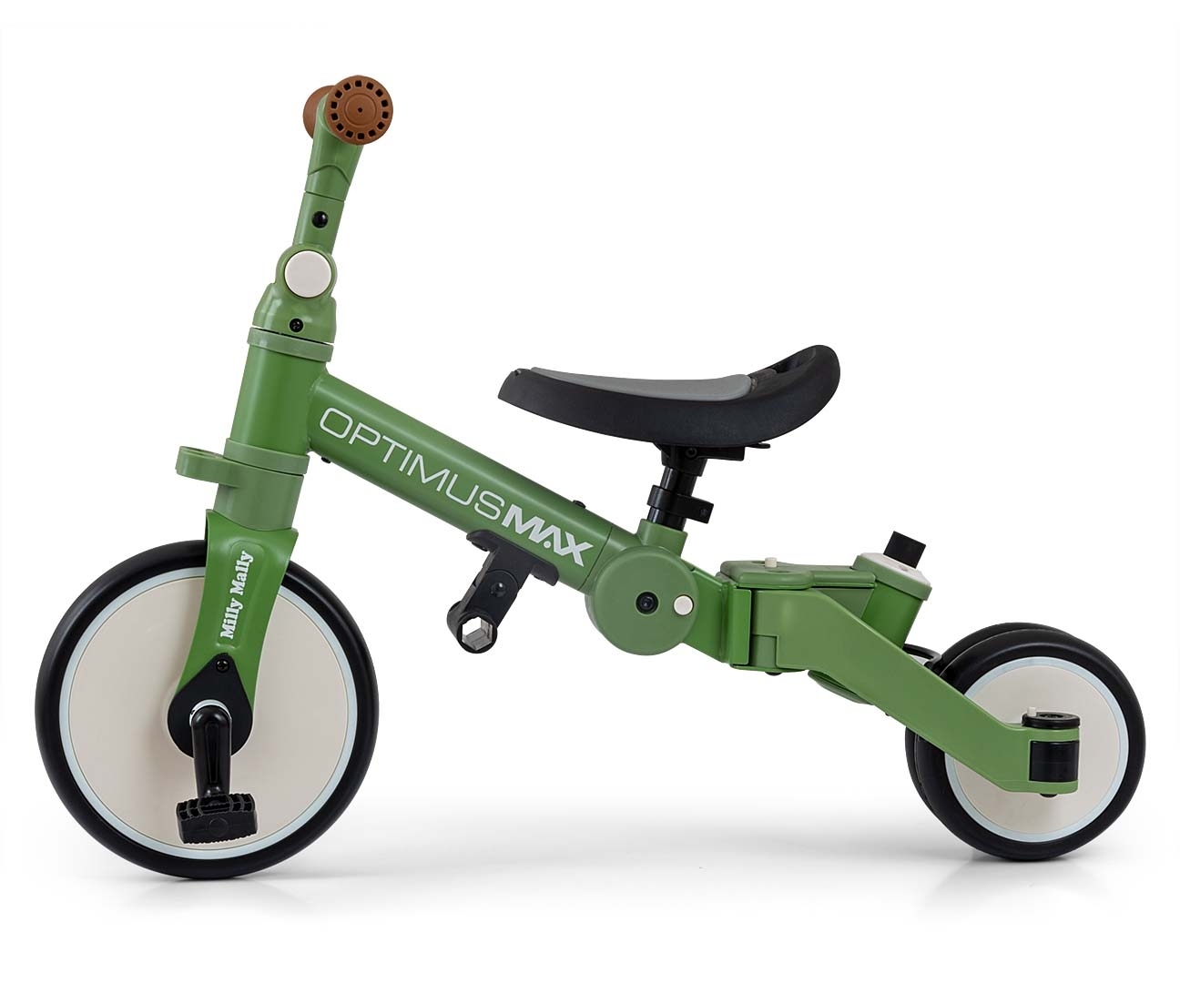 MILLY MALLY 6342 Rowerek 5w1 OPTIMUS MAX green