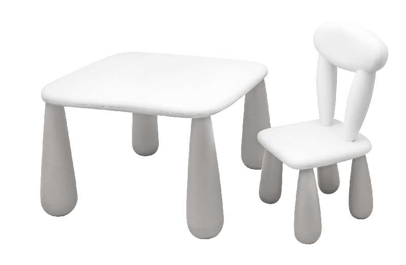 MALTEX SET LUNA CLASSIC Stolik dla dzieci + krzesełko biały/szary