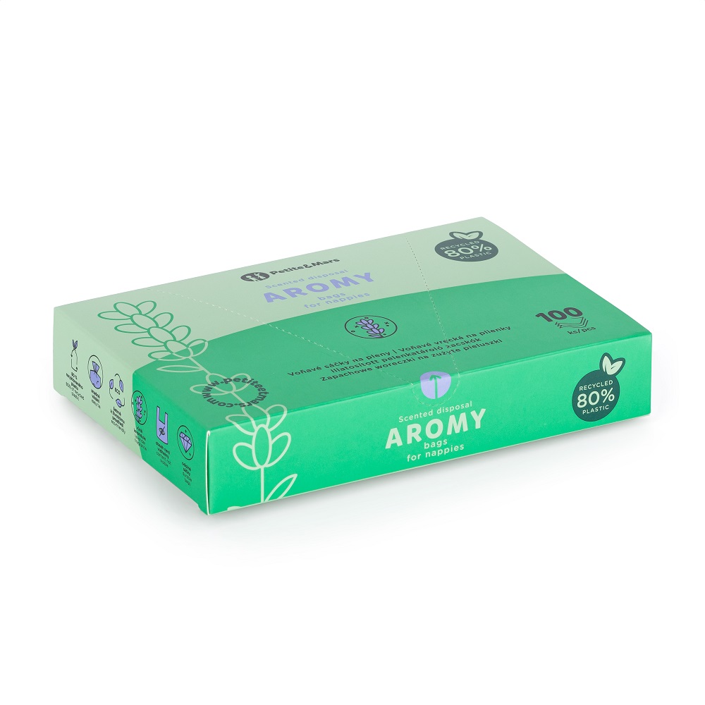 PETITE&MARS 306090 AROMY Zapachowe woreczki z uchwytami na zużyte pieluchy