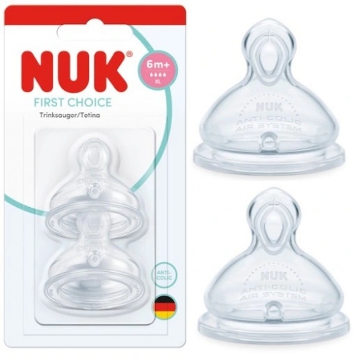 NUK 10124054 Smoczek do butelki silikonowy  2 elementowy