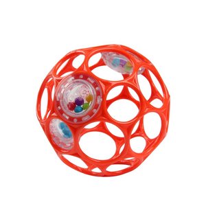 OBALL 11483-12O Piłka z grzechotką 10 cm pomarańczowa 0m+