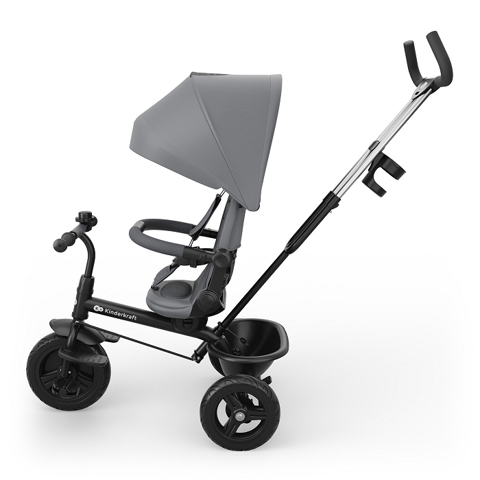 KINDERKRAFT Rowerek trójkołowy ASTON 2 PLUS Grey
