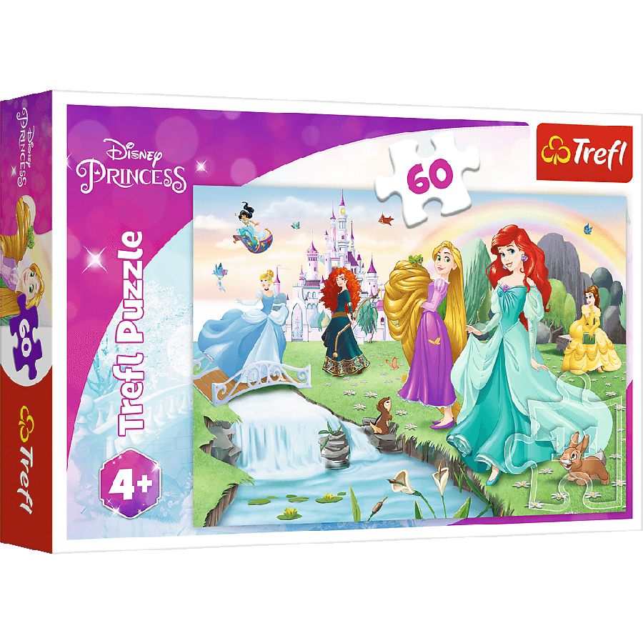 TREFL 17361 Puzzle 60 el. Poznaj Księżniczki
