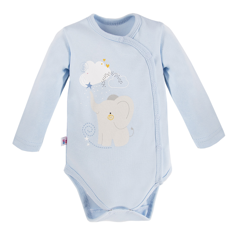 EWA 728340 MELLOW Body dł. rozpinane niebieskie 68